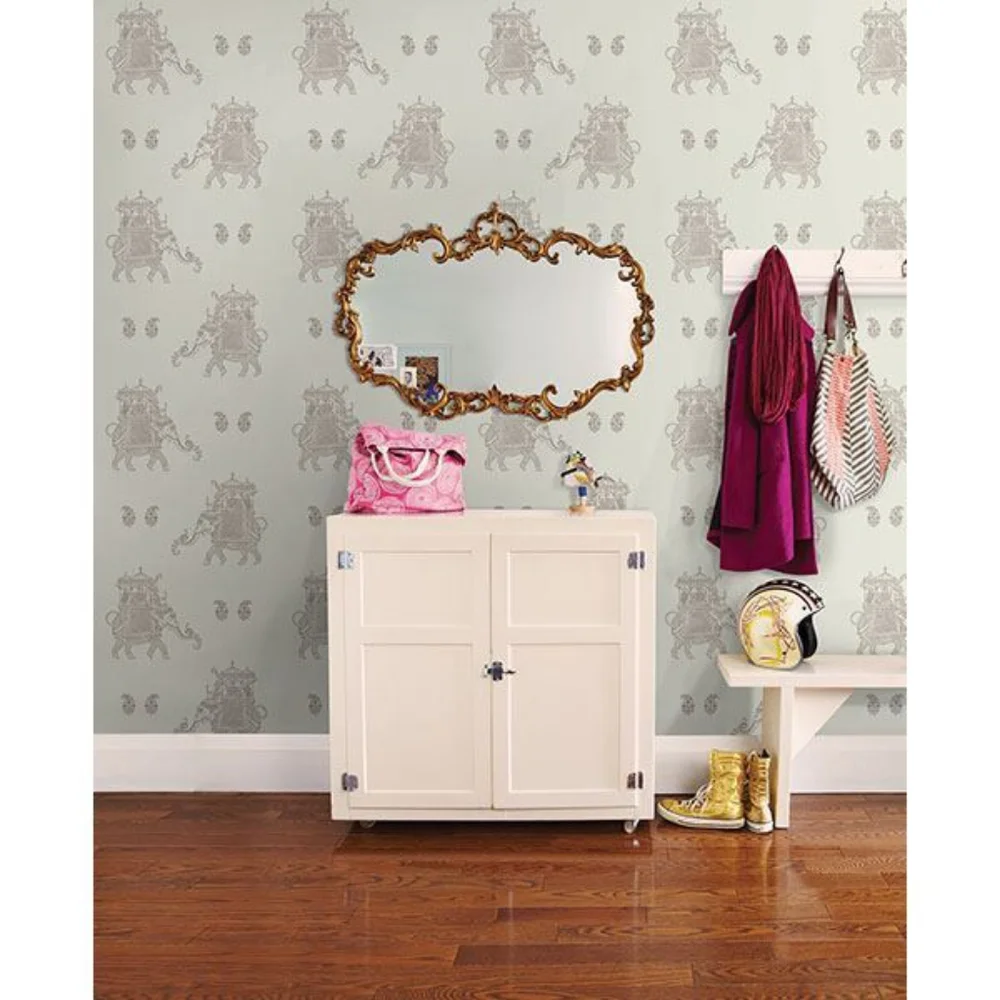 Wallpaper Ophelia Grey Elephant - boho